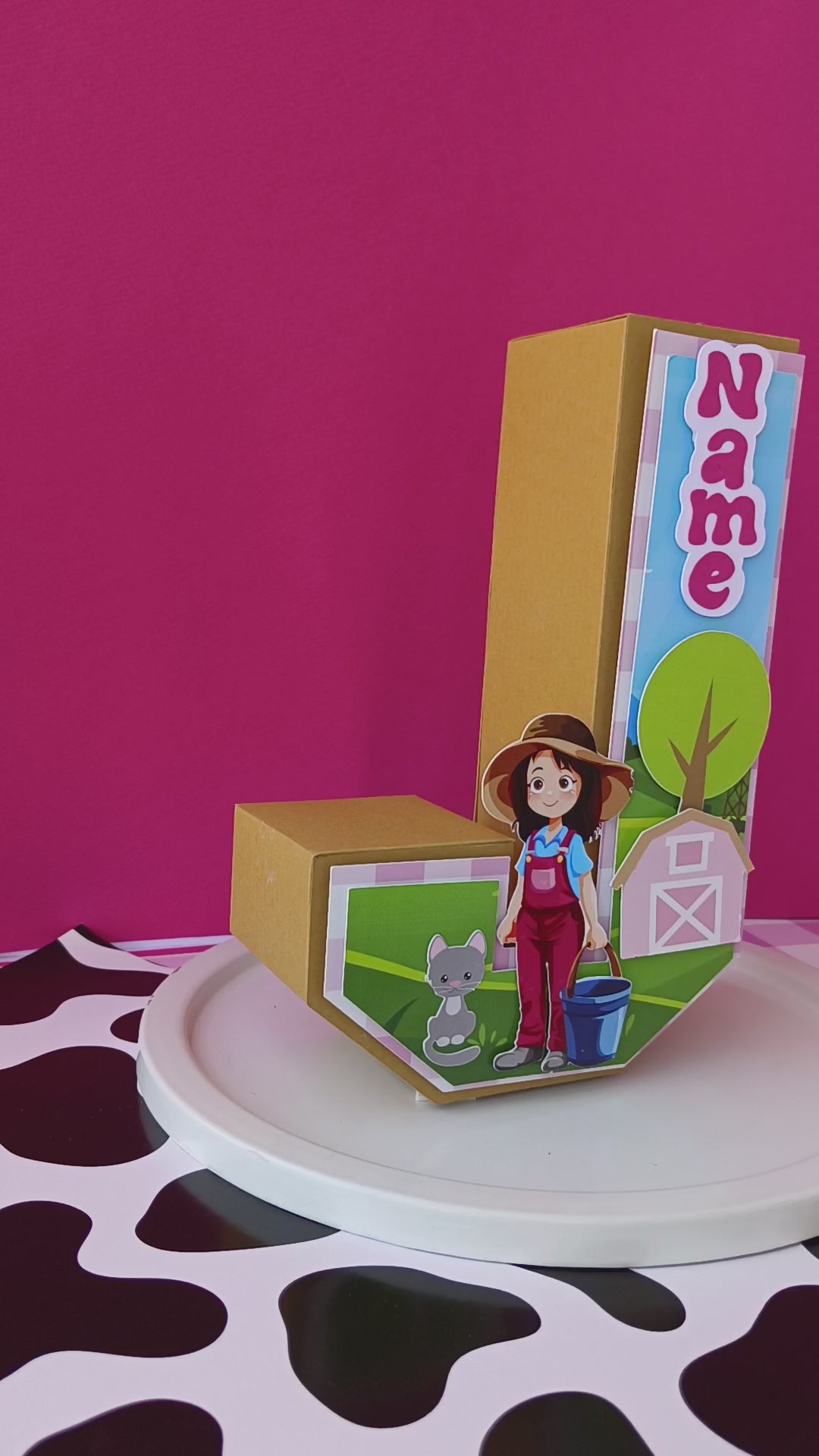 Farm Friends 3D Letter / Number HANDCRAFTED PRETTY UR PARTY