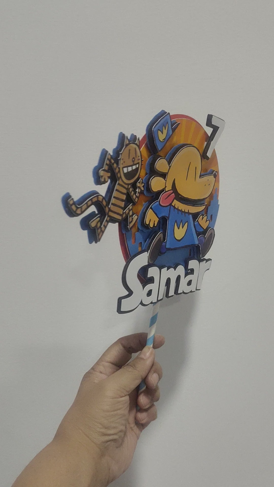 Dog man Cake Topper HANDCRAFTED Pretty UR Party