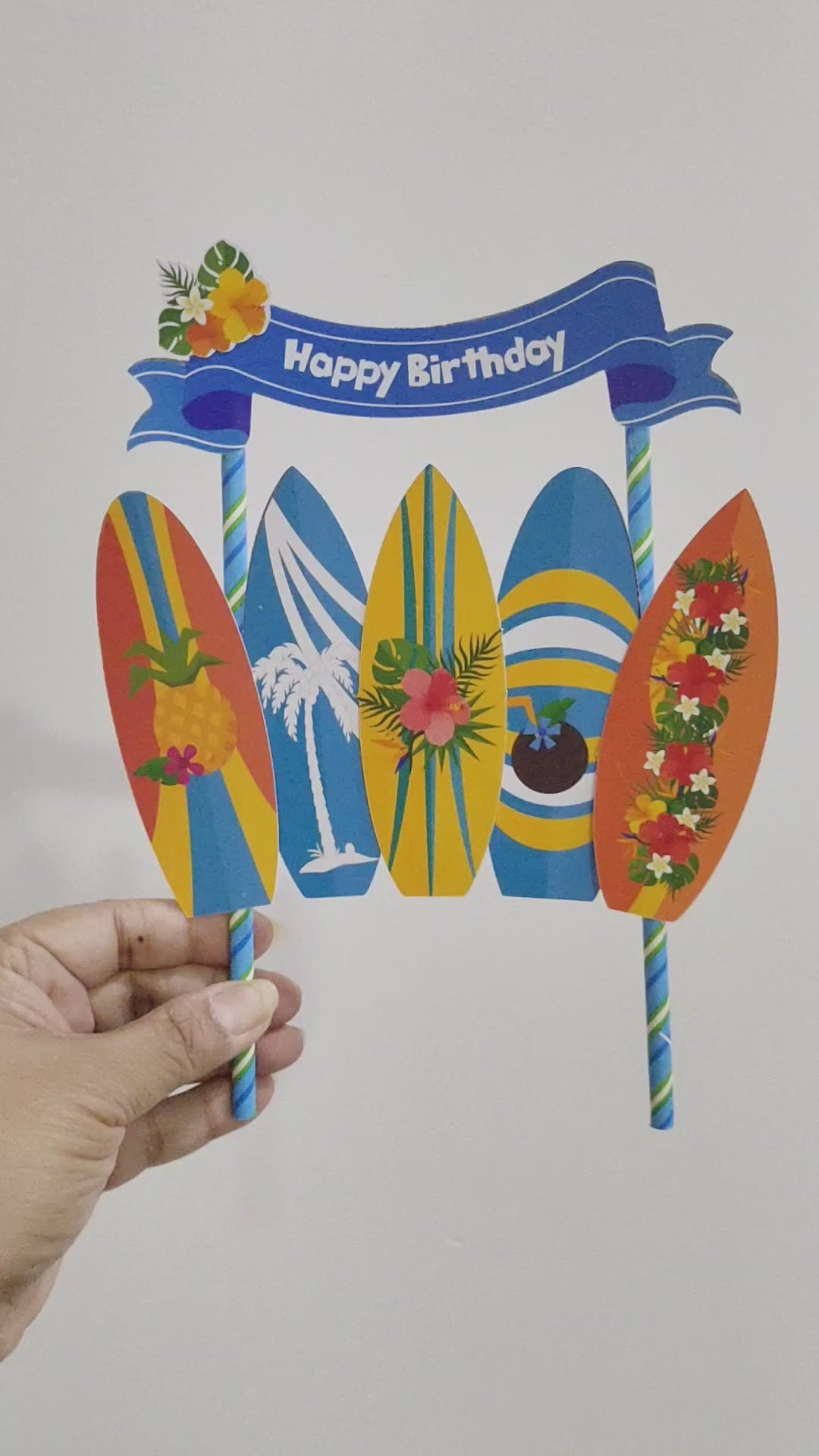Beach theme Cake Topper HANDCRAFTED Pretty UR Party