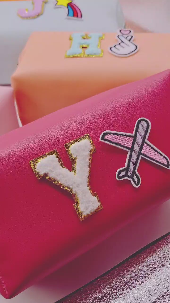 Multipurpose Pouch with Double Pocket | PU Leather Pouch with Motifs RETURN GIFTS PRETTY UR PARTY