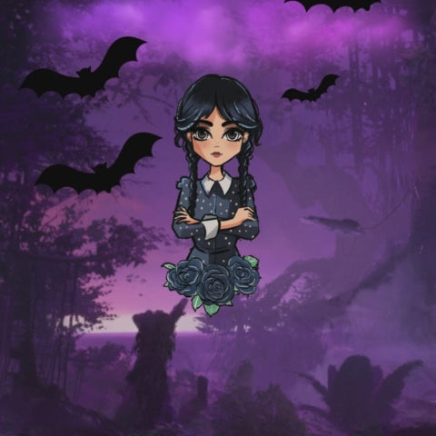 Wednesday theme save the date video card INVITATIONS Pretty UR Party