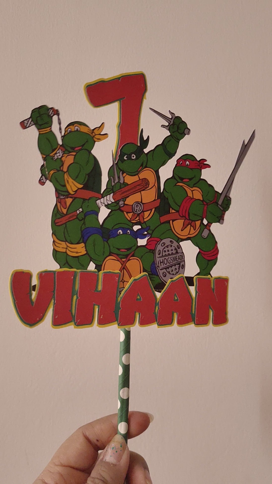 Ninja Turtles Cake Topper HANDCRAFTED Pretty UR Party