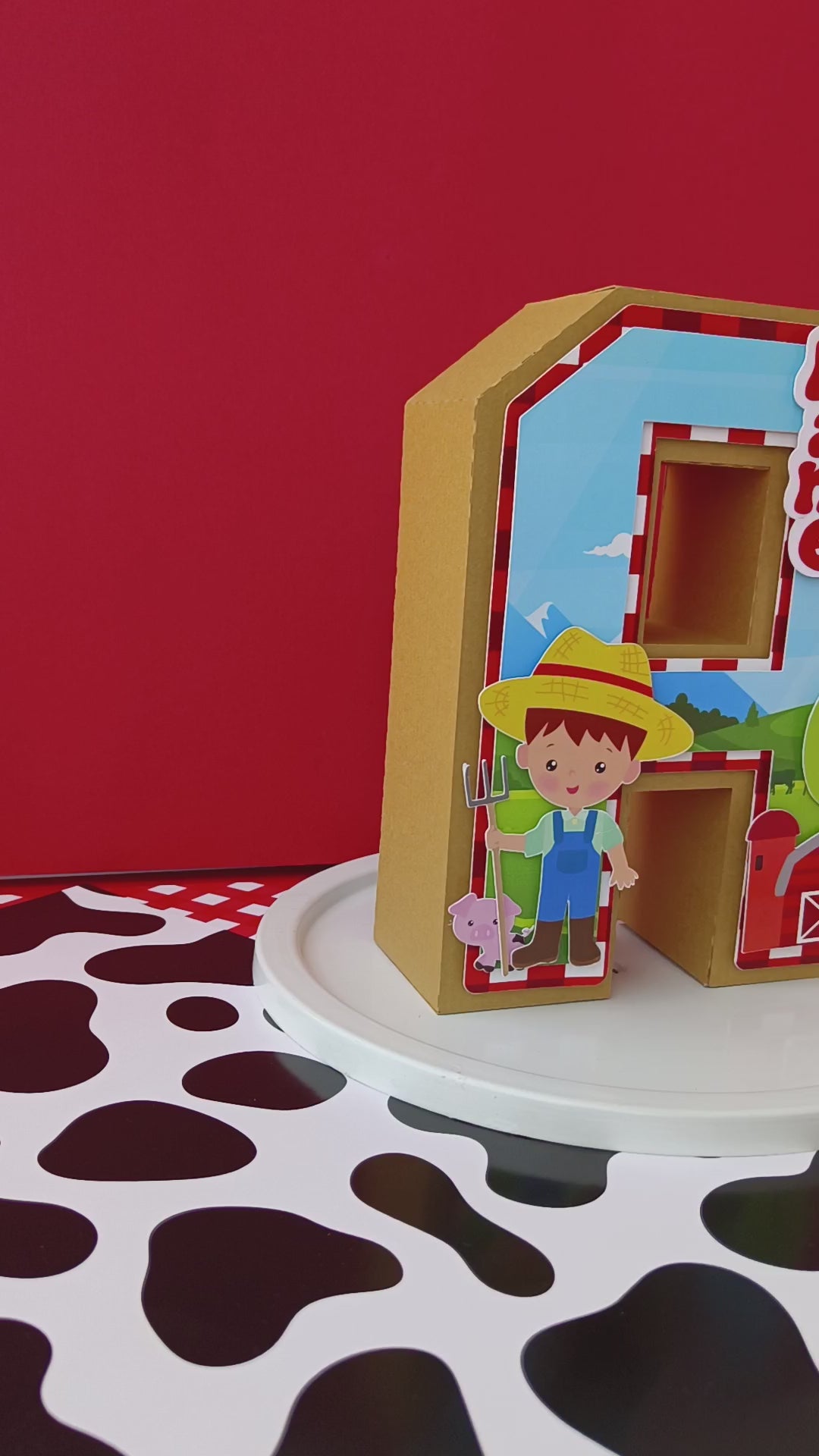 Barnyard 3D Letter / Number HANDCRAFTED PRETTY UR PARTY