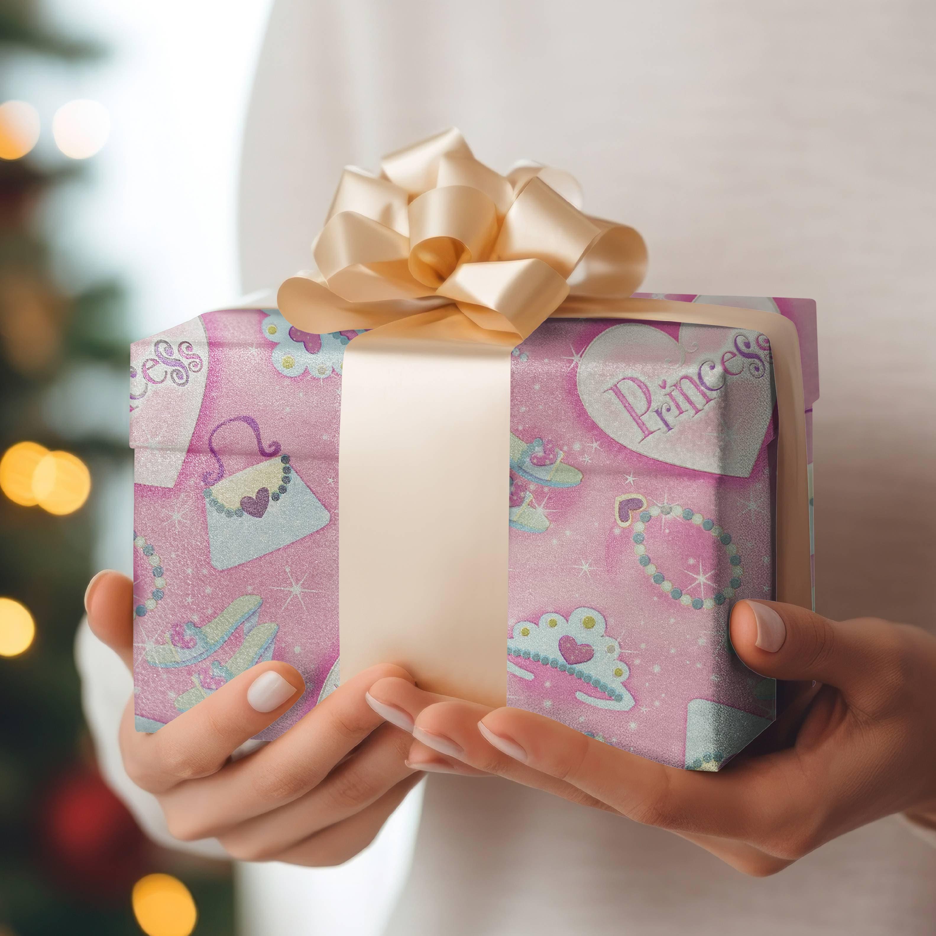 Princess Hearts foil Wrapping paper (pack of 5) RETURN GIFTS Pretty UR Party