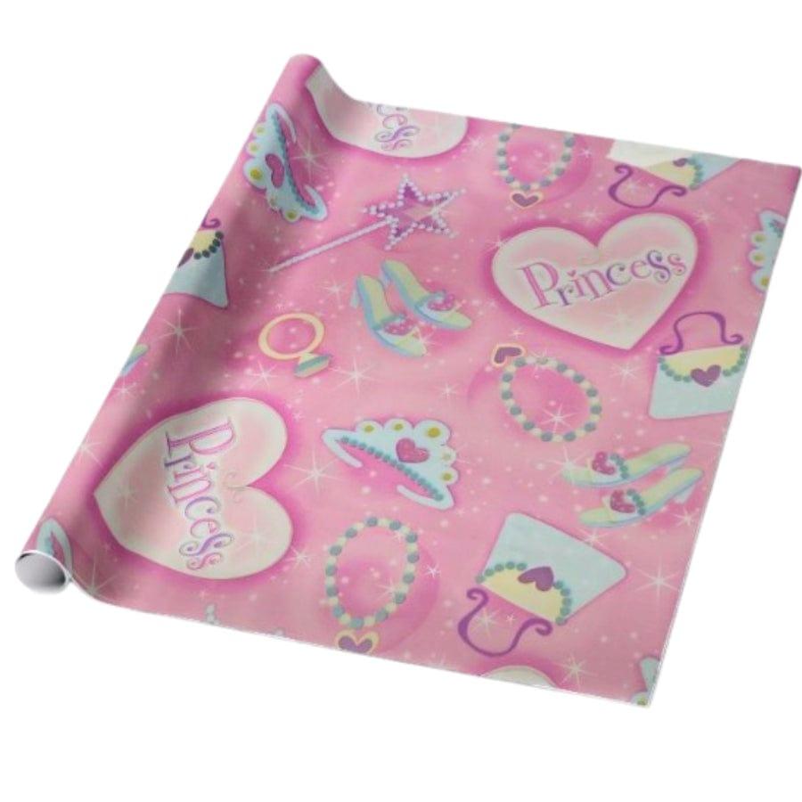 Princess Hearts foil Wrapping paper (pack of 5) RETURN GIFTS Pretty UR Party