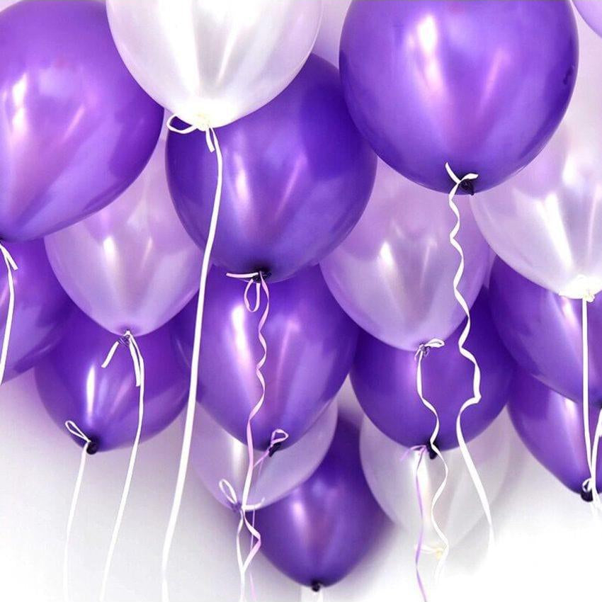 Purple Metallic Latex Balloon - Pack of 50 DECORATIONS Pretty UR Party