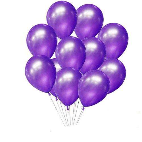 Purple Metallic Latex Balloon - Pack of 50 DECORATIONS Pretty UR Party