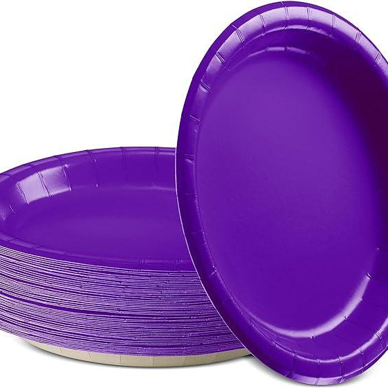 Purple Paper Plates - Pack of 10 TABLEWARE Pretty UR Party