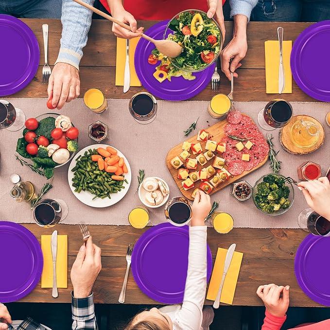 Purple Paper Plates - Pack of 10 TABLEWARE Pretty UR Party