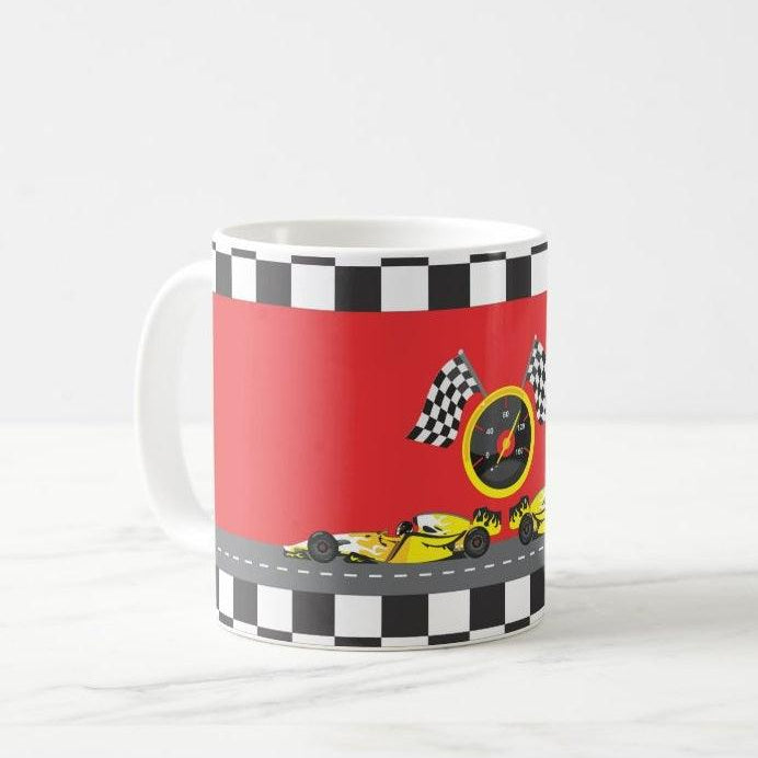 Personalised Race Car Mug THEME PARTIES Pretty UR Party