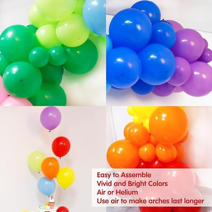 Rainbow Balloons Kit - Pack of 73 pieces DECORATIONS Pretty UR Party