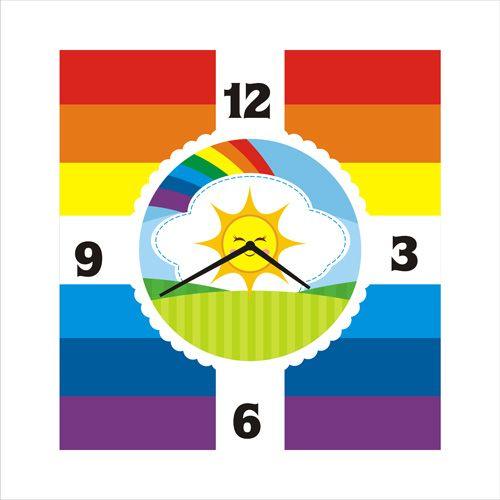 Personalised Rainbow Clock THEME PARTIES Pretty UR Party