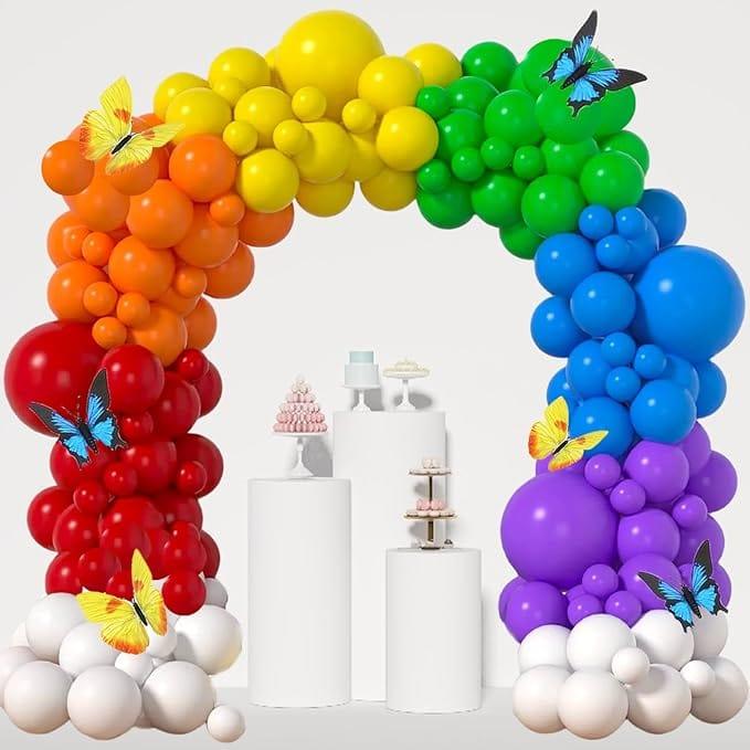 Rainbow Balloons Kit - Pack of 73 pieces DECORATIONS Pretty UR Party