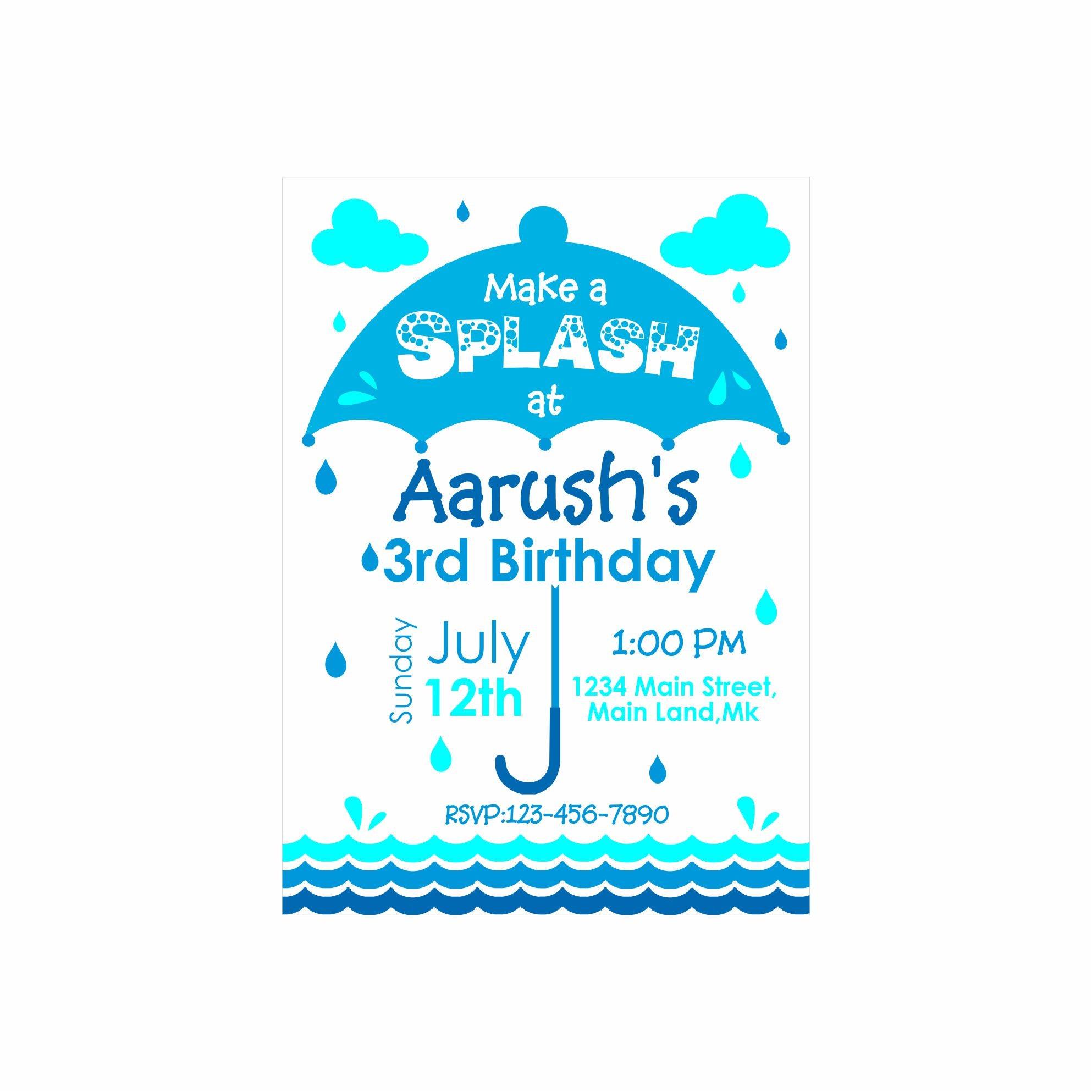 Monsoon Theme E-Invitations ALL PARTY SUPPLIES Pretty UR Party