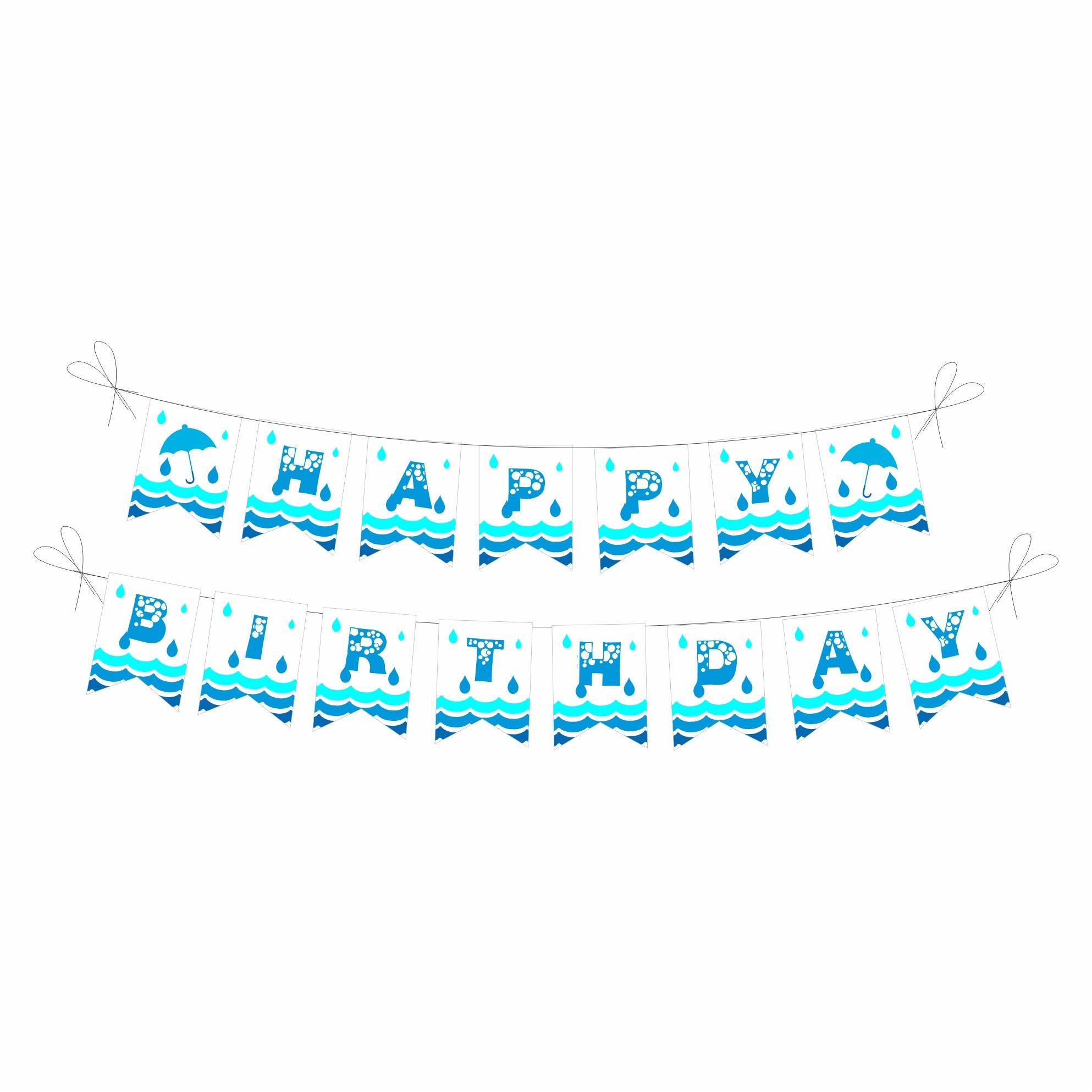 Monsoon Theme Bunting BIRTHDAYS Pretty UR Party