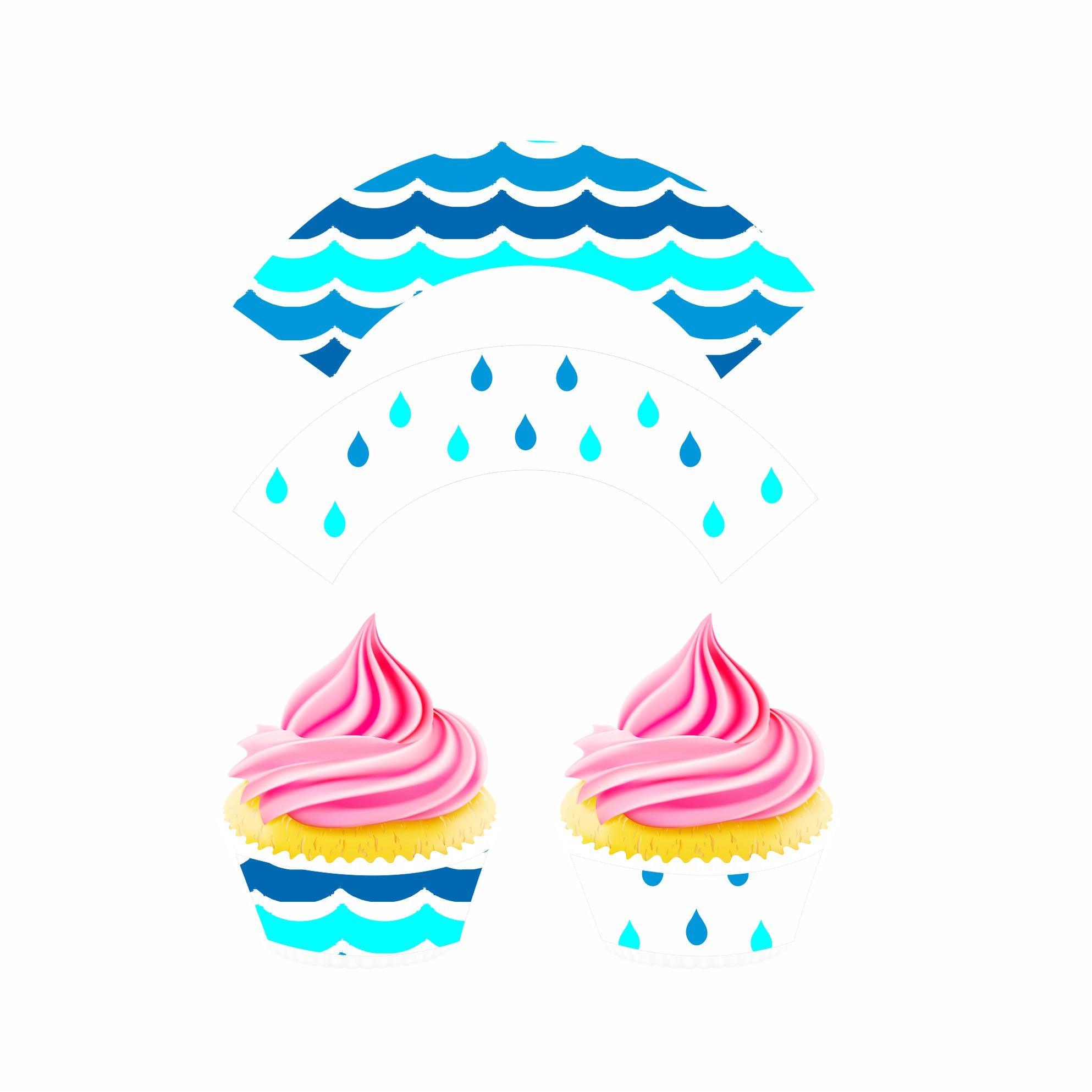 Monsoon Theme Cupcake Wrappers THEME PARTIES Pretty UR Party
