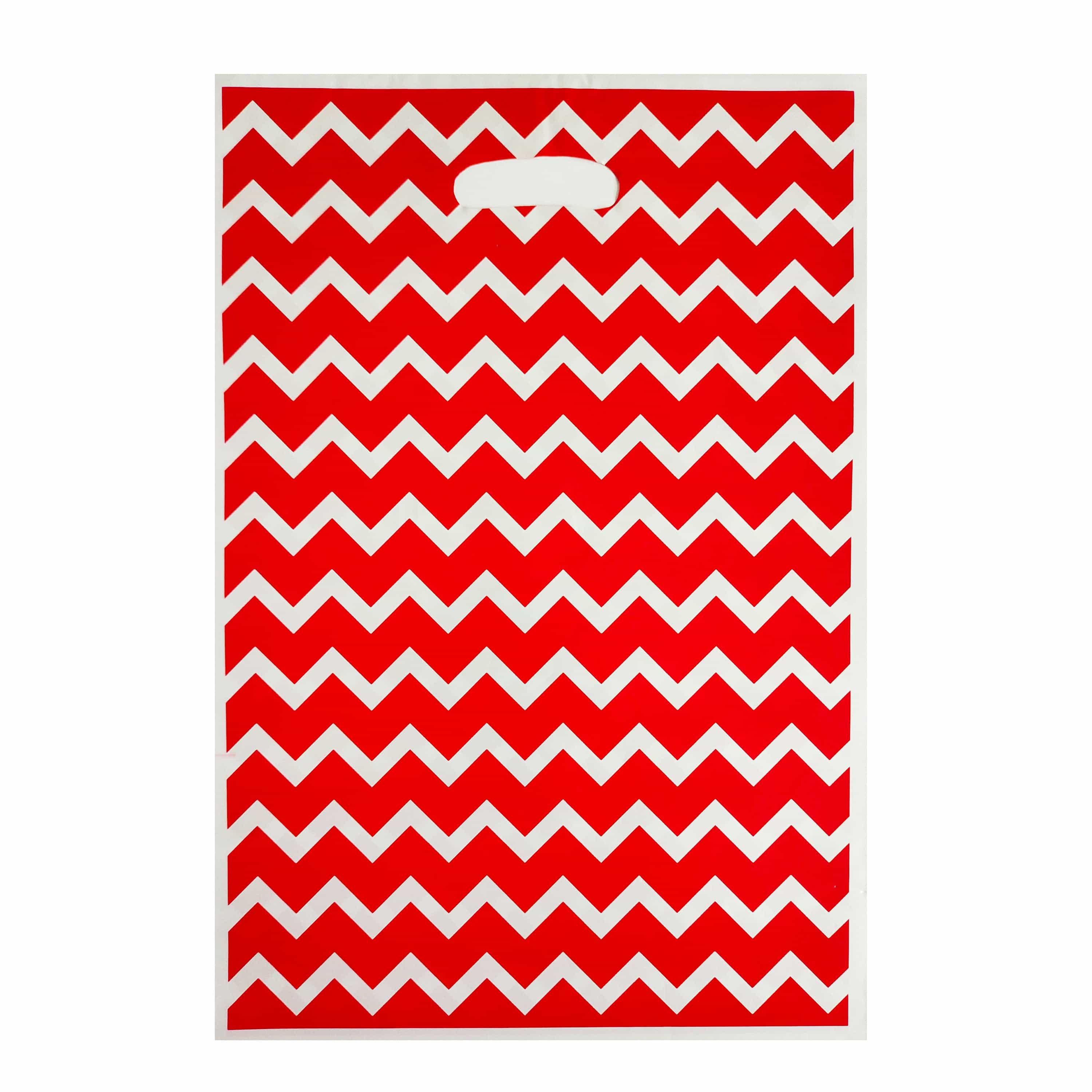 Red Chevron Loot Bags - Big THEME PARTIES Pretty UR Party