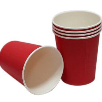 Red Paper Cups - pack of 10 THEME PARTIES Pretty UR Party