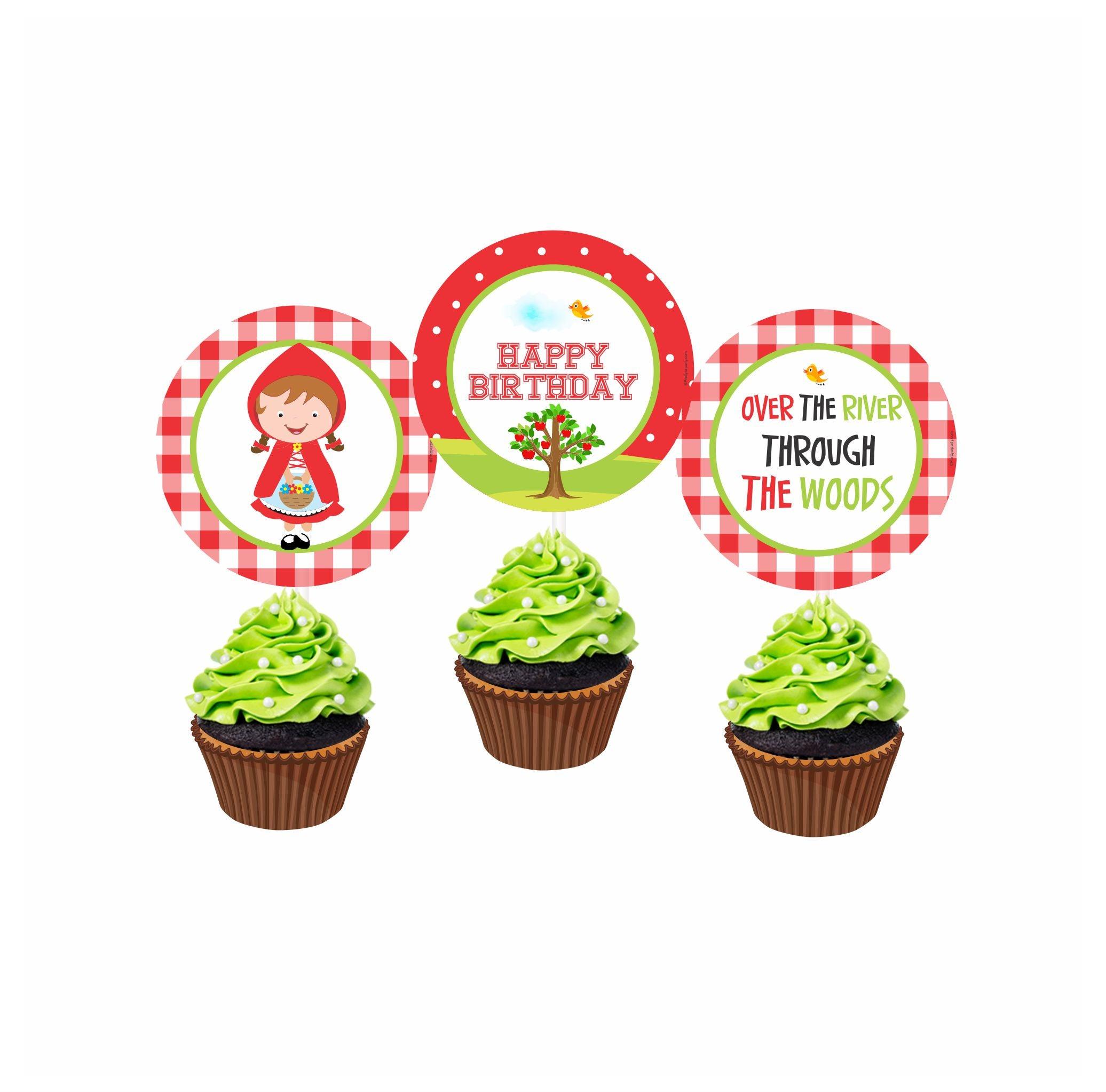 Little Red Riding Hood Theme Cupcake / Food Toppers THEME PARTIES Pretty UR Party