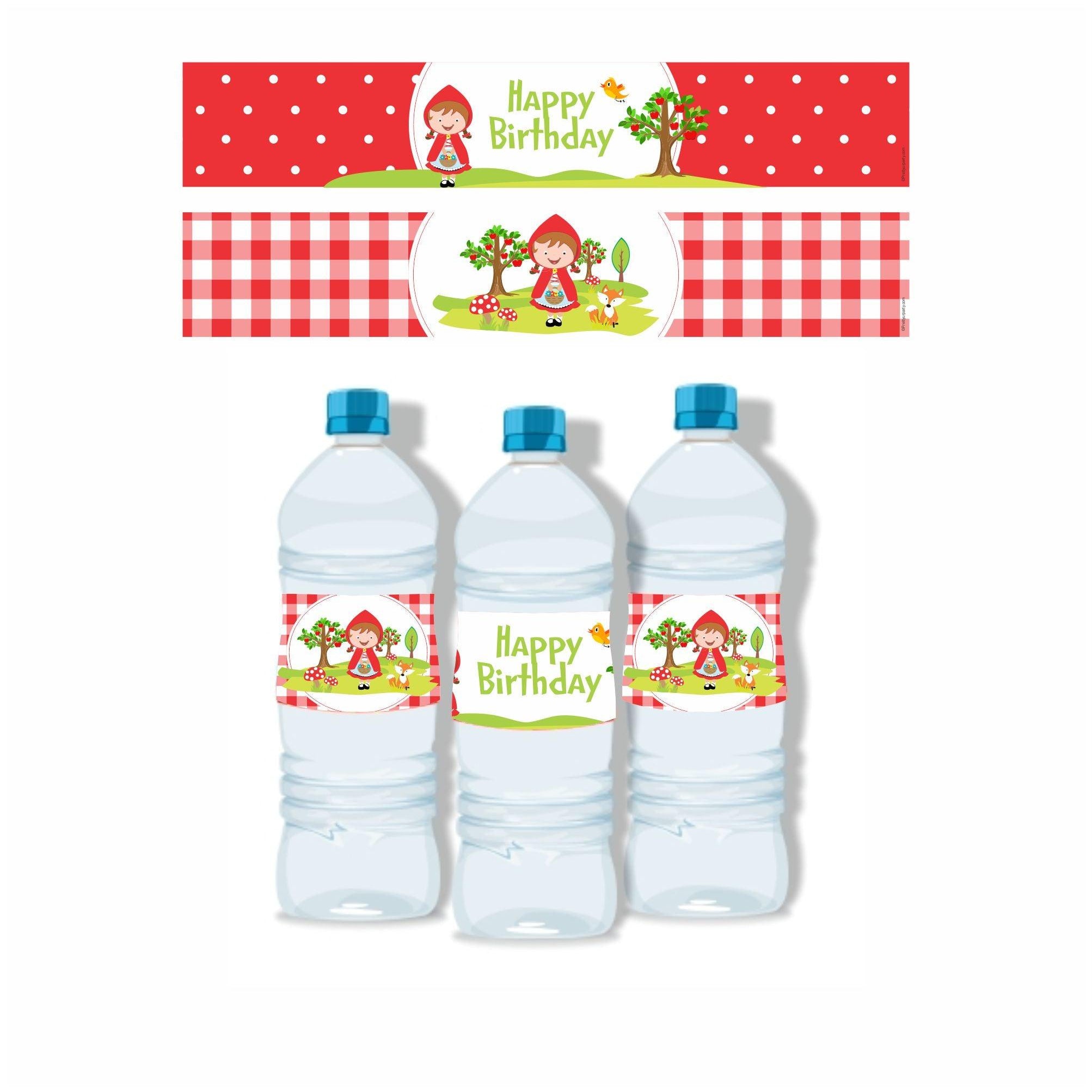 Little Red Riding Hood Theme Water Bottle Labels THEME PARTIES Pretty UR Party