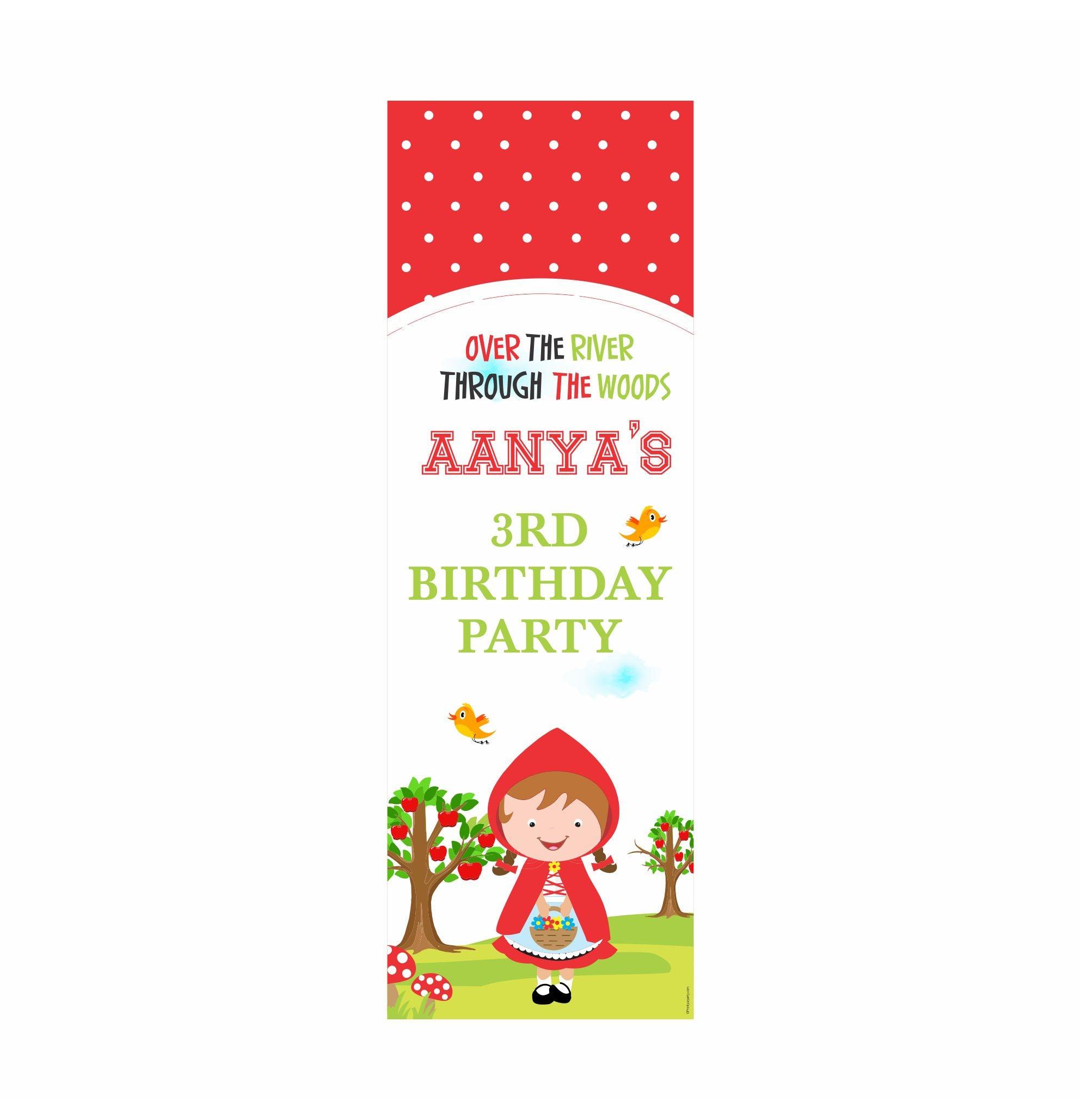 Little Red Riding Hood Theme Door Banner THEME PARTIES Pretty UR Party