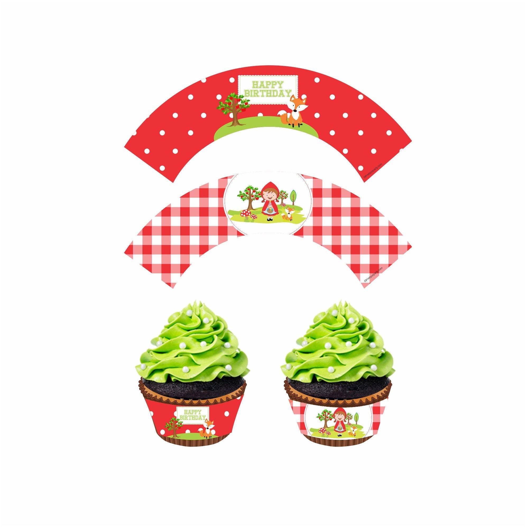 Little Red Riding Hood Theme Cupcake Wrappers THEME PARTIES Pretty UR Party