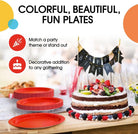 Red Paper Plates - pack of 10 THEME PARTIES Pretty UR Party