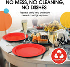 Red Paper Plates - pack of 10 THEME PARTIES Pretty UR Party