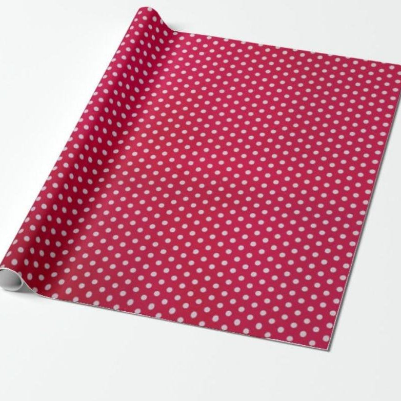 Red small Polka dots Wrapping Paper (Pack of 5) ACCESSORIES Pretty UR Party