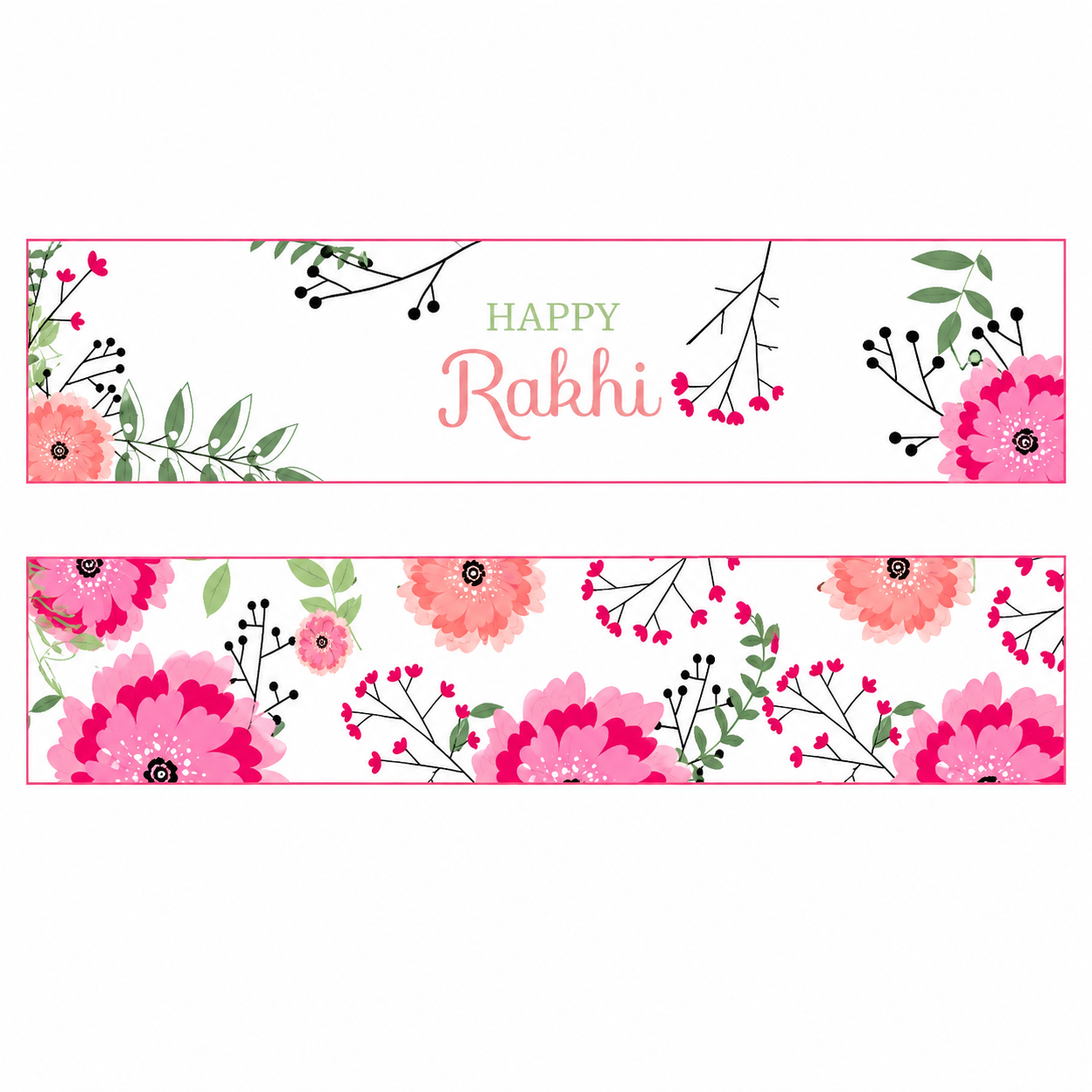 Pink Floral Rakhi Theme Bottle Labels Pink Floral Rakhi Theme Bottle Labels