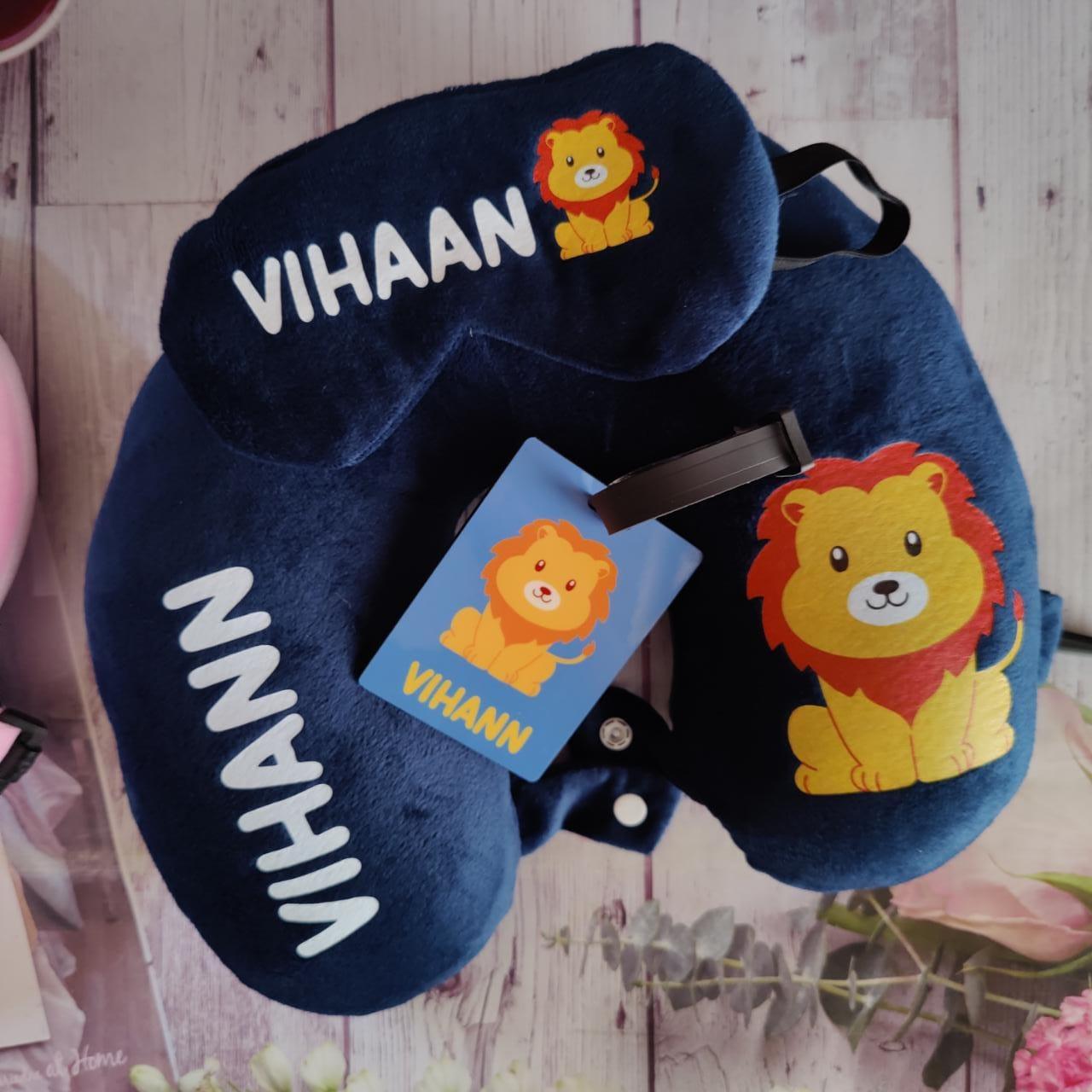 Personalised Lion Travel Combo - Set of 3 RETURN GIFTS PRETTY UR PARTY