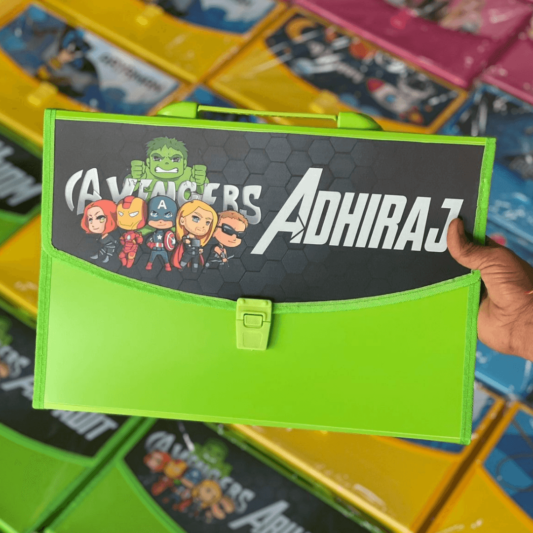 Personalised Avengers Piano Folder BACK TO SCHOOL PRETTY UR PARTY