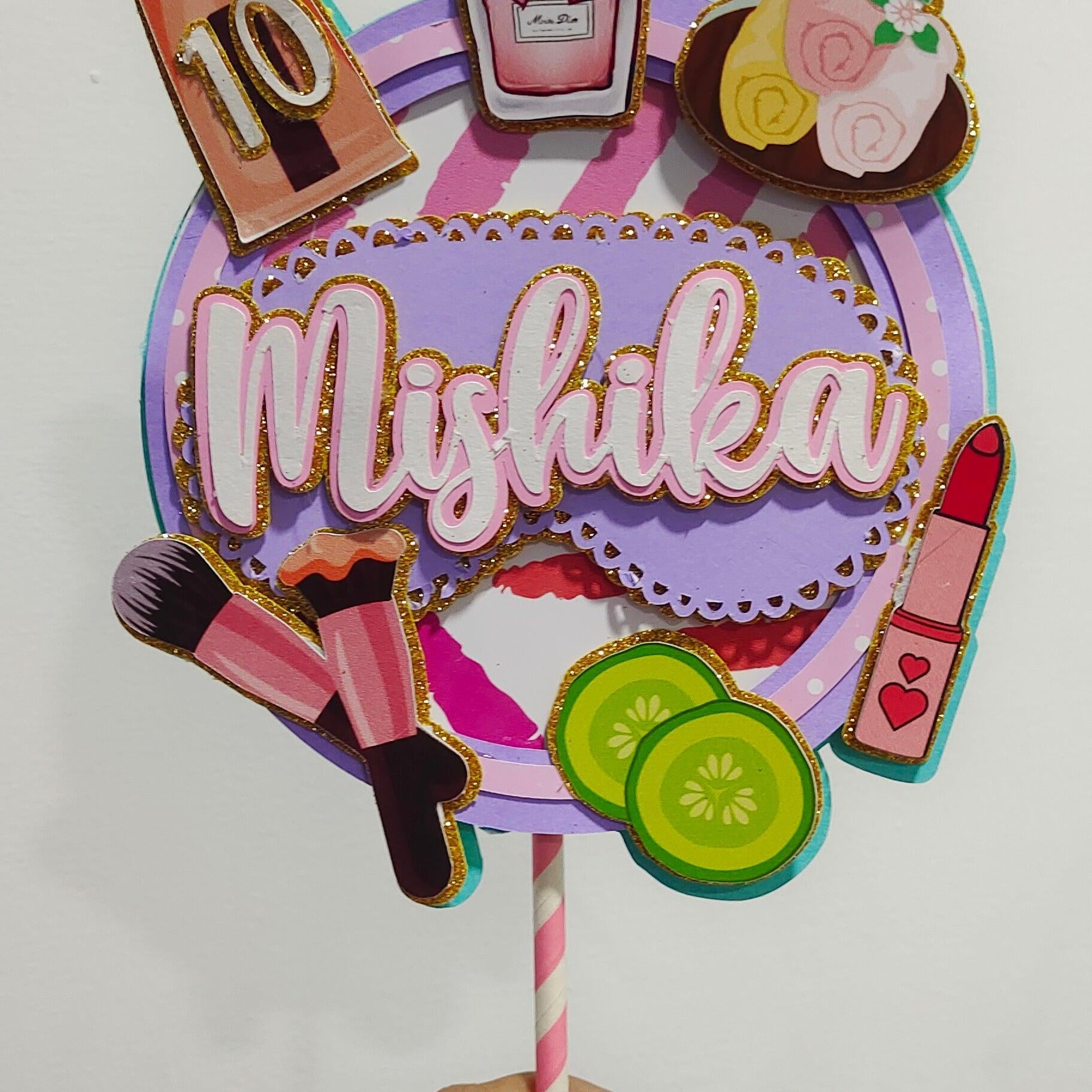 Spa theme Cake Topper HANDCRAFTED Pretty UR Party