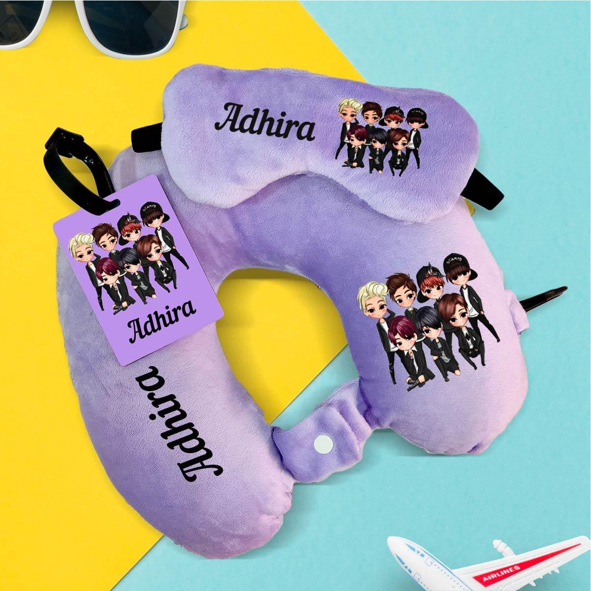 Personalised BTS K-pop Travel Combo - Set of 3 RETURN GIFTS PRETTY UR PARTY