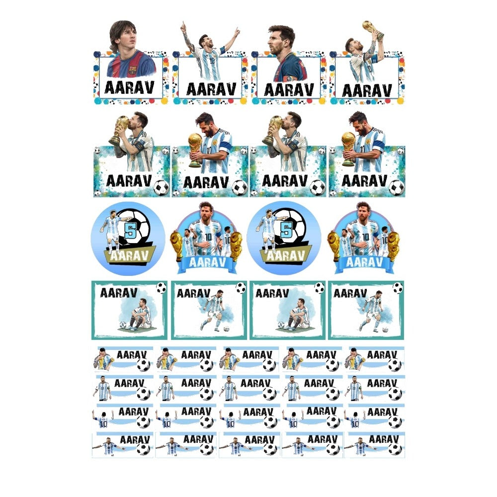 Messi theme Sticker Labels - Pack of 31