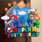 Super Mario Shaker Cake Topper HANDCRAFTED Pretty UR Party