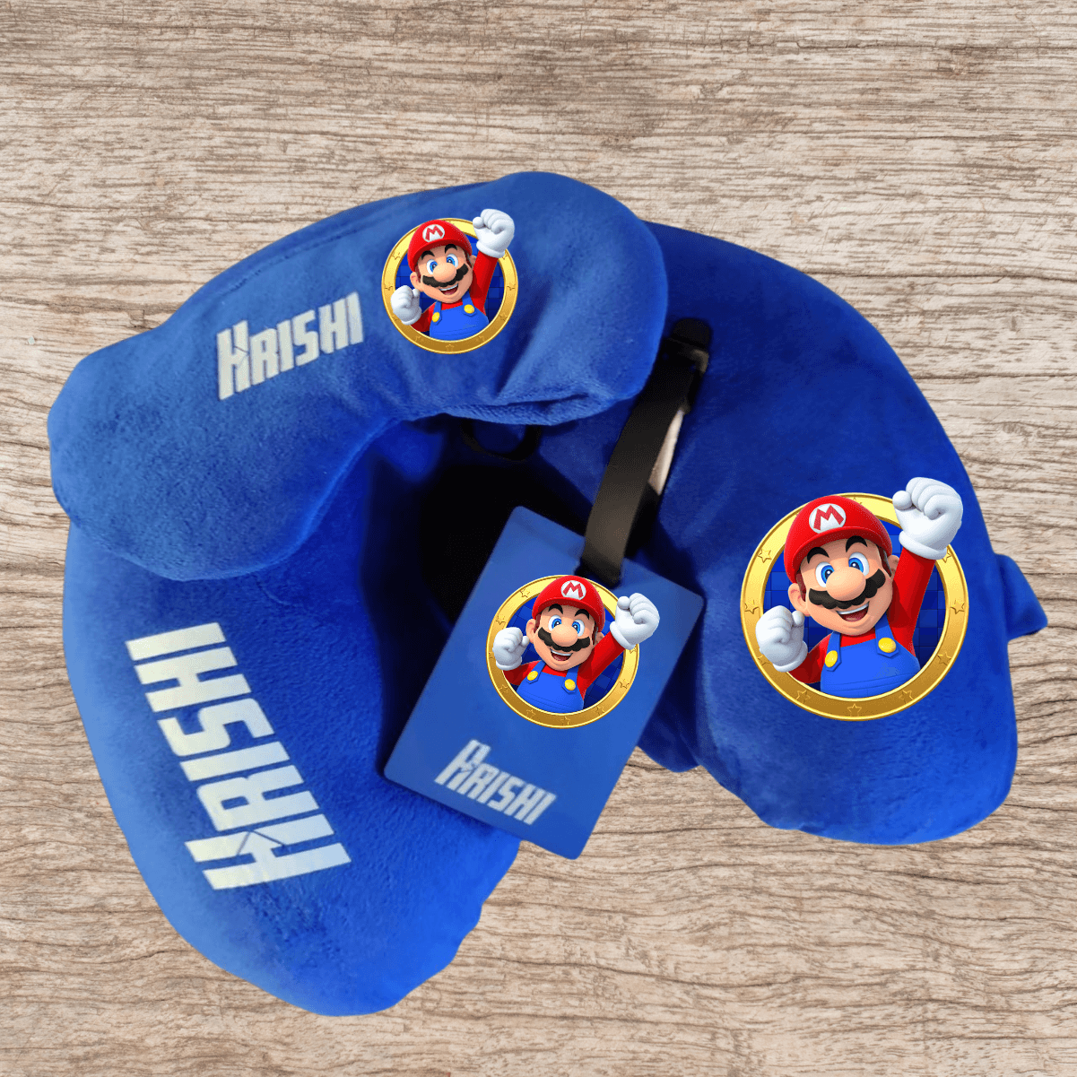 Personalised Super Mario Travel Combo - Set of 3 RETURN GIFTS PRETTY UR PARTY