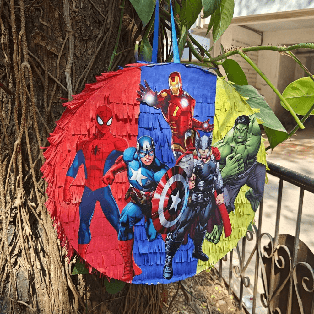 Superhero theme Pinata HANDCRAFTED PRETTY UR PARTY