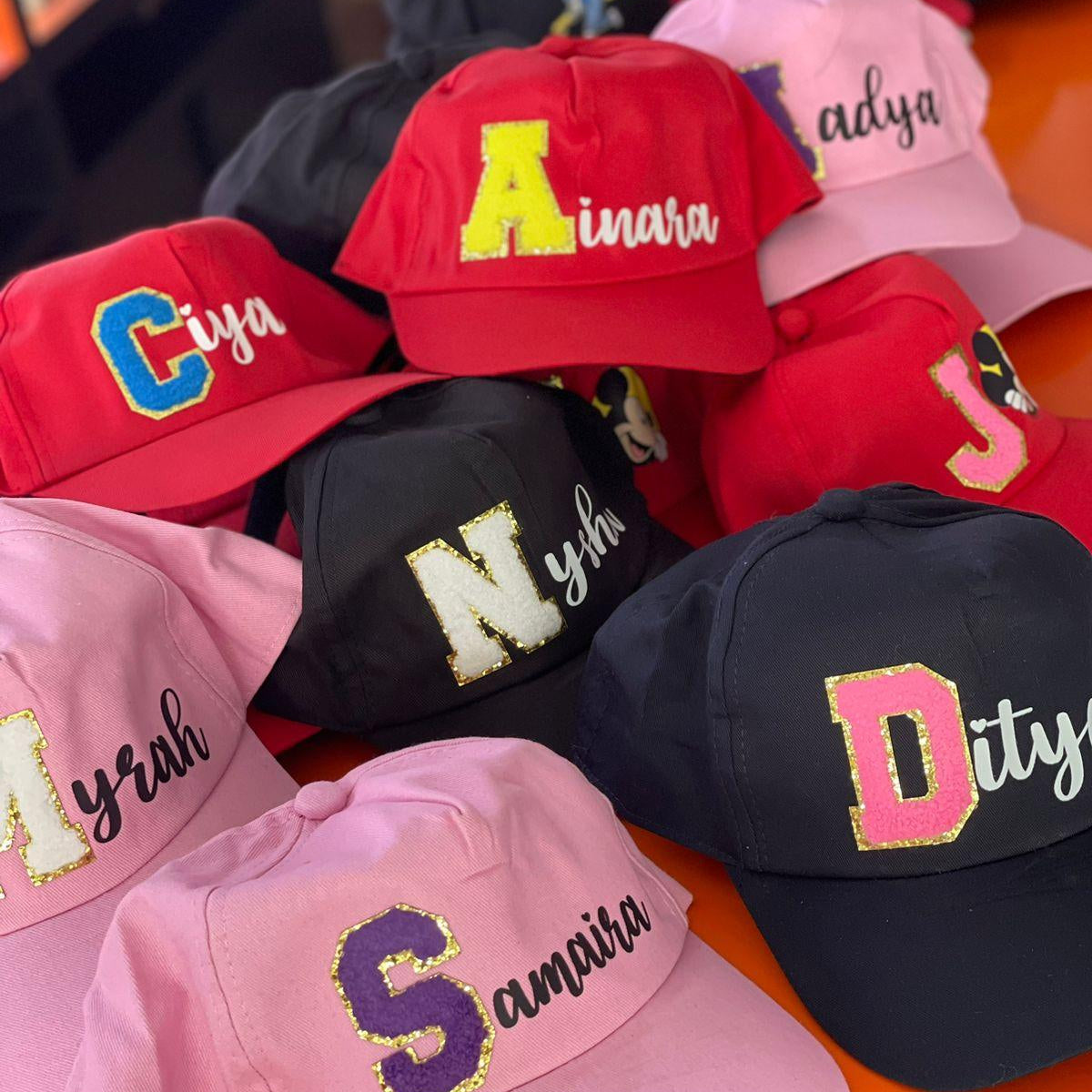 Personalised Cap with Initial and Name PRETTY UR PARTY