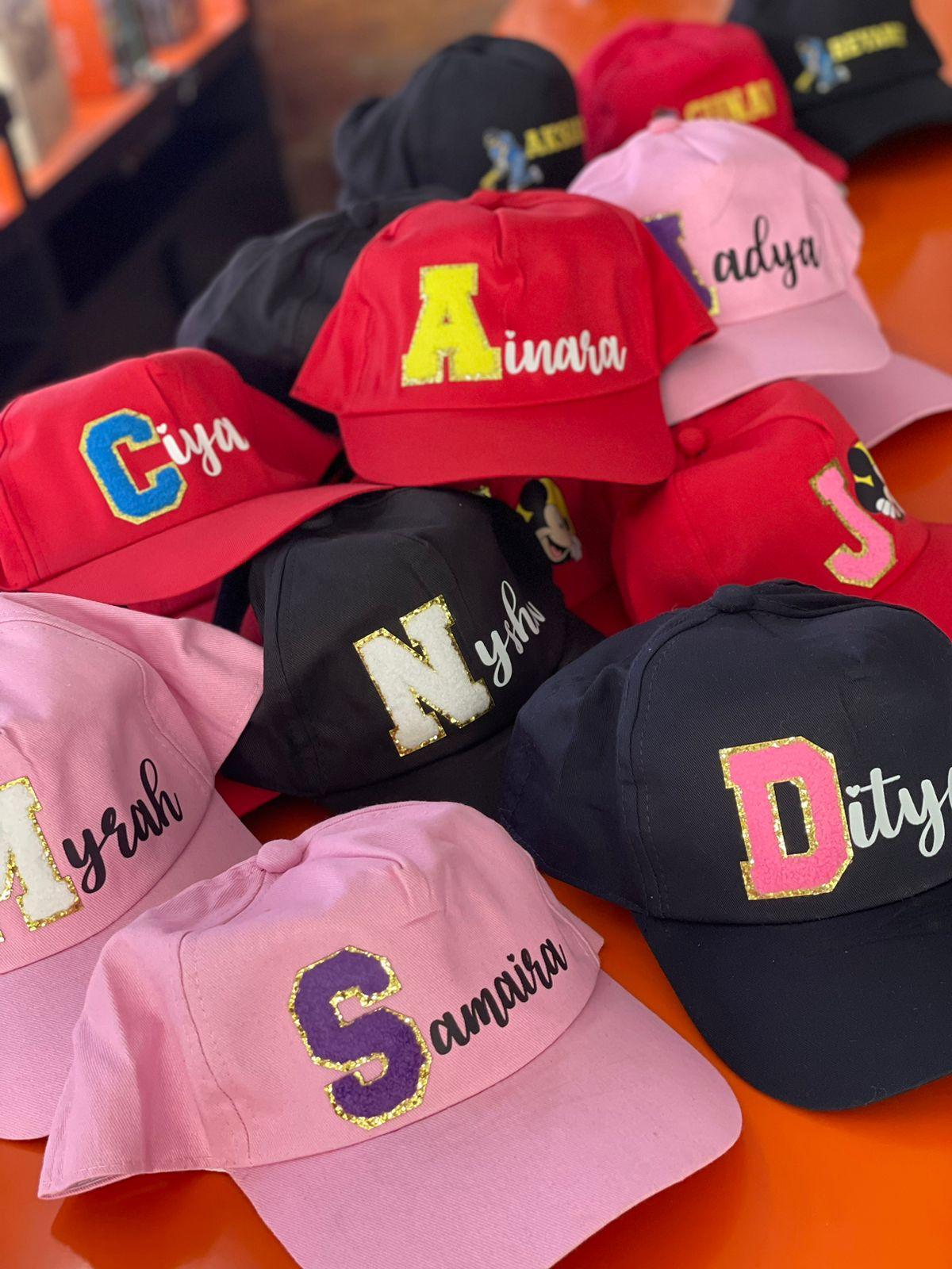 Personalised Cap with Initial and Name PRETTY UR PARTY