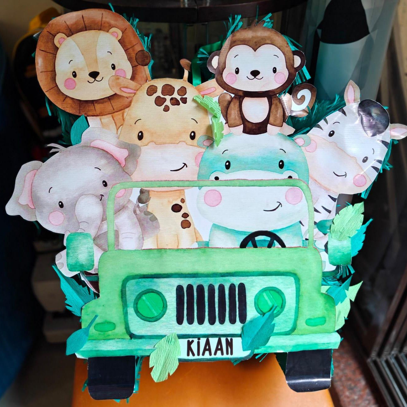 Handcrafted Jungle Safari theme Pinata HANDCRAFTED PRETTY UR PARTY