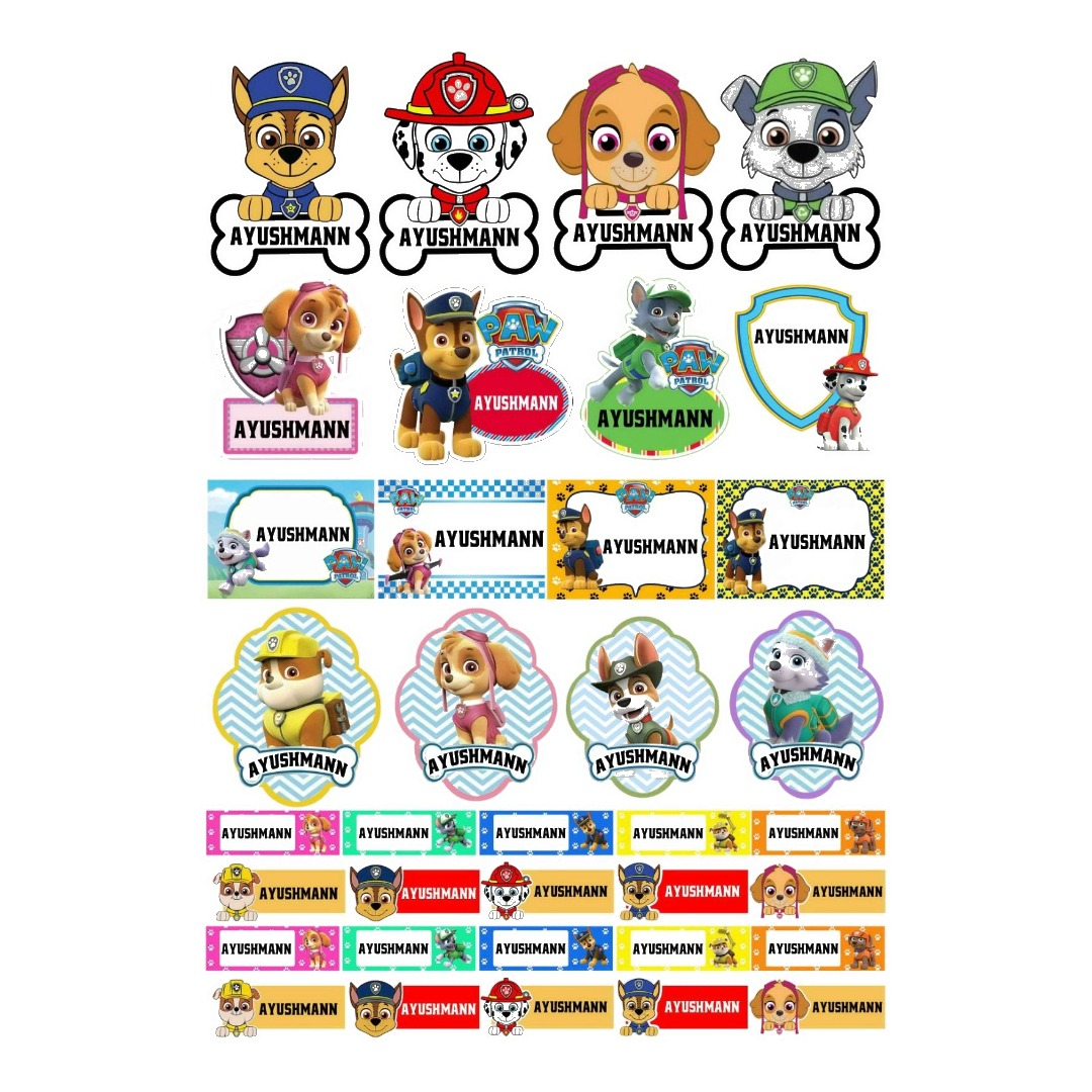 Paw friends theme Sticker Labels - Pack of 31
