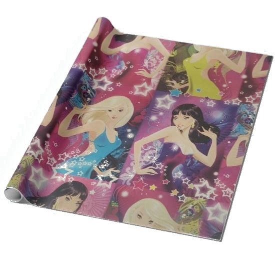 Glam Girls Wrapping paper (pack of 5)