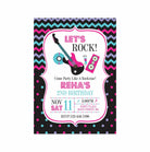Girly Rockstar Theme E-Invitations ALL PARTY SUPPLIES Pretty UR Party