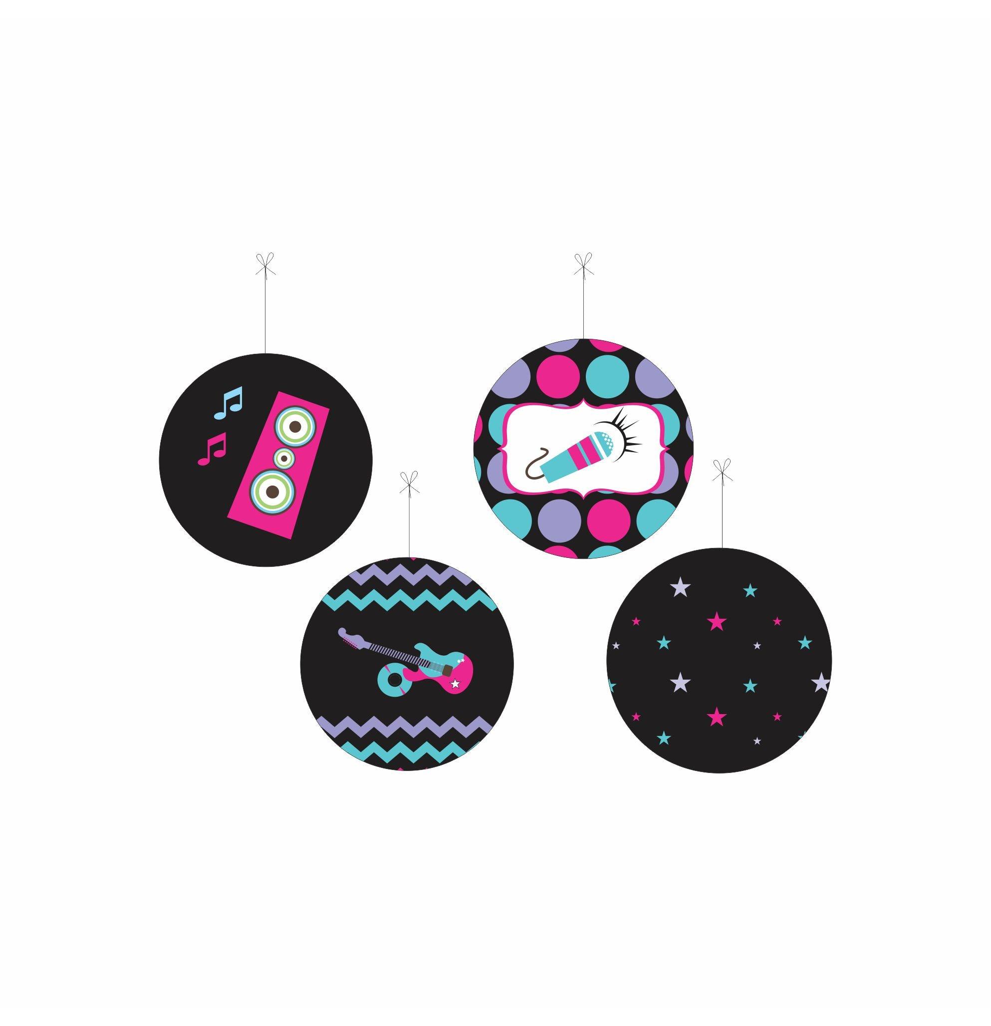 Girly Rockstar Theme Danglers THEME PARTIES Pretty UR Party