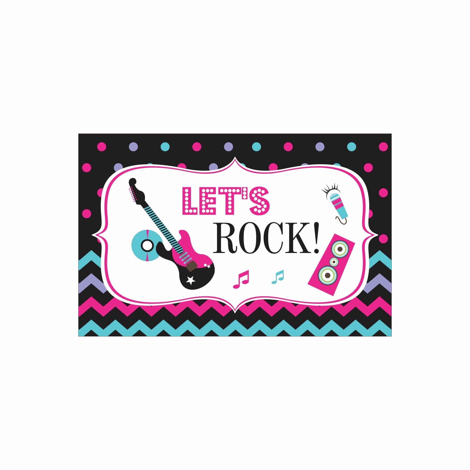 Girly Rockstar Theme Table Mats THEME PARTIES Pretty UR Party