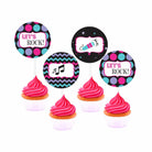 Girly Rockstar Theme Cupcake / Food Toppers THEME PARTIES Pretty UR Party