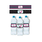 Girly Rockstar Theme Water Bottle Labels THEME PARTIES Pretty UR Party