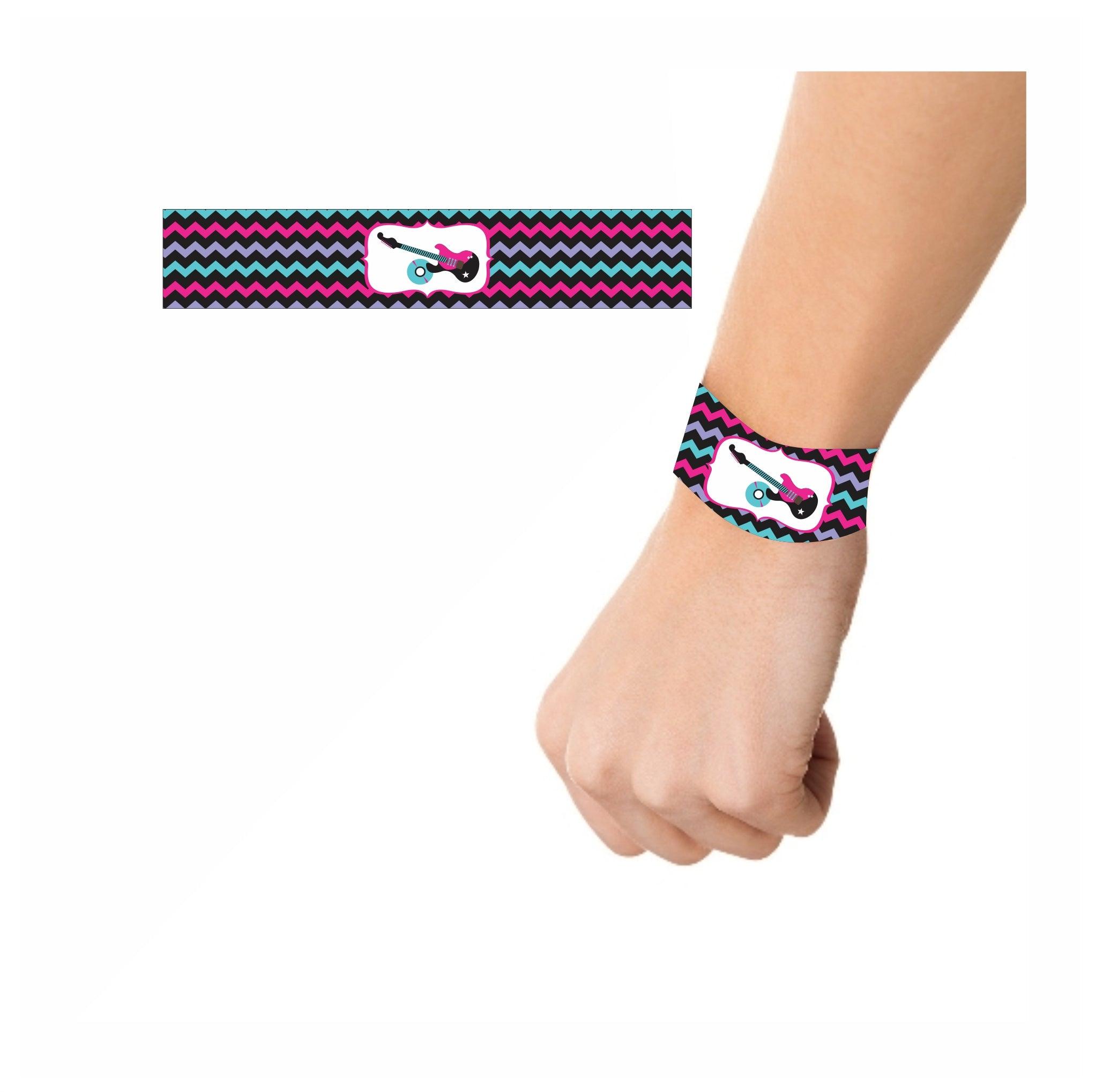 Girly Rockstar Theme Wrist Bands - Pack of 10 THEME PARTIES Pretty UR Party