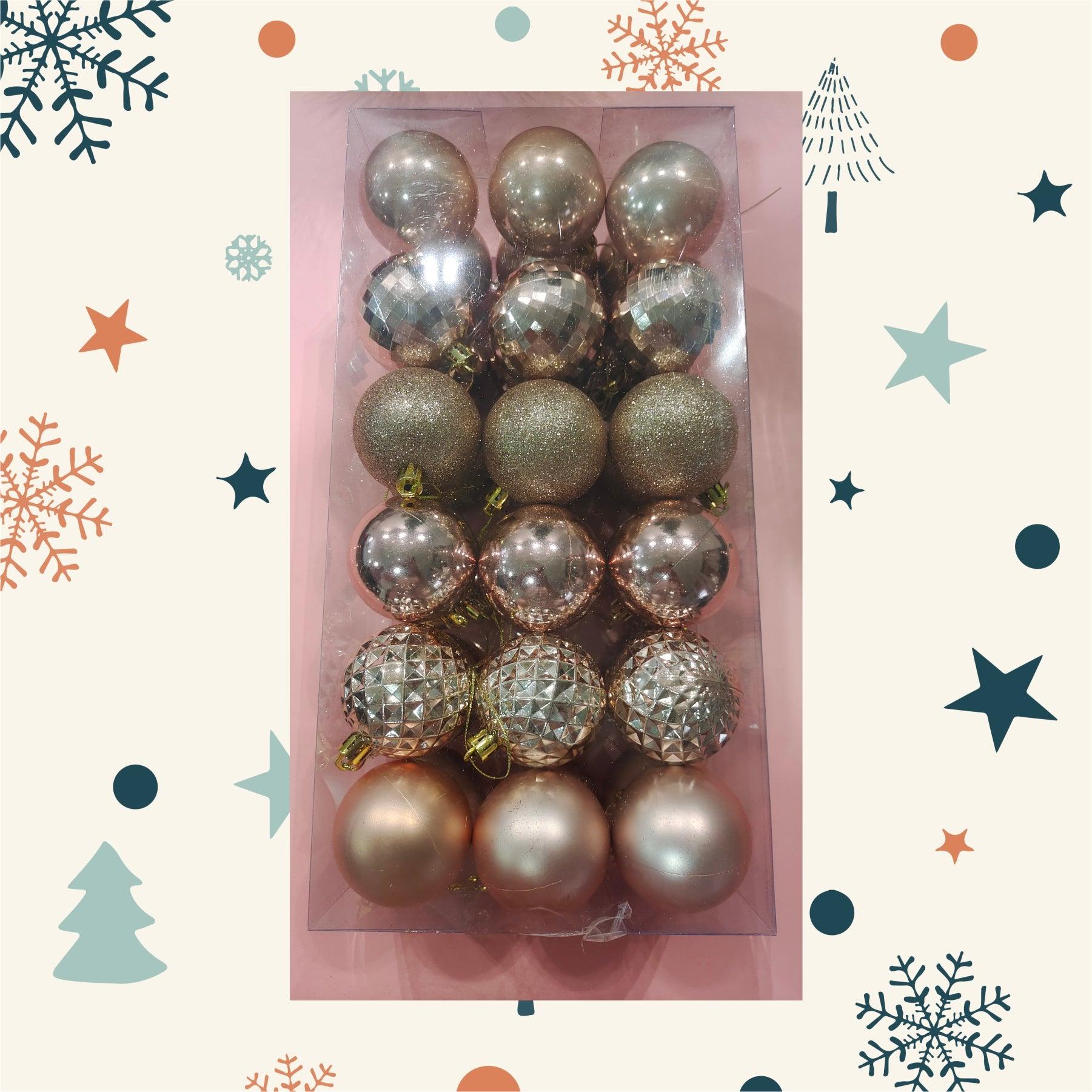 Christmas Balls Hanging Ornaments | Rose Gold Tree Hanging Decorations - 36 pcs DECORATIONS Pretty UR Party